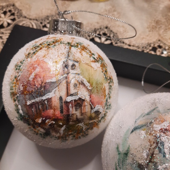 Handmade Christmas tree ornaments. size Large $25 each - Picture 1 of 6